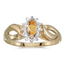 LXR 14k Gelbgold Marquise