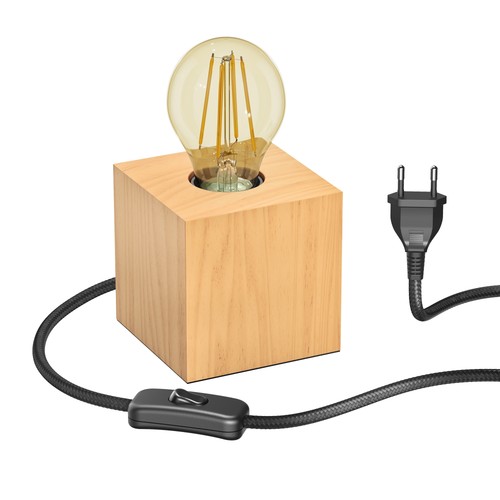 Tischlampe hito holz massiv - tischlampe,