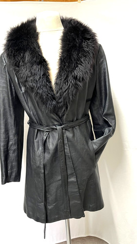 Luxus leder mantel - ++,