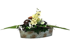 Grabgesteck Weiß Natur Künstliche Blumen  Kunstblumen Gedenktage Friedhof