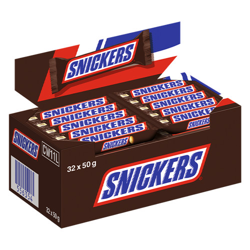 Snickers schokoriegel 32x50g - schokoriegel,,