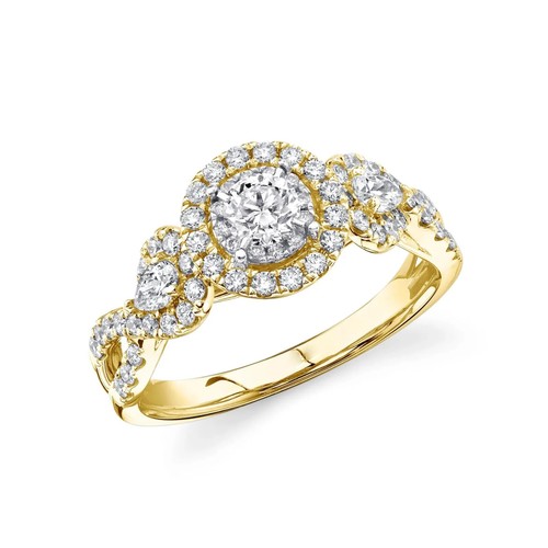 14k gelbgold verlobungsring - gelbgold,
