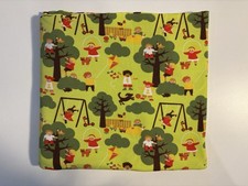 98x145 grün bunter Stoff