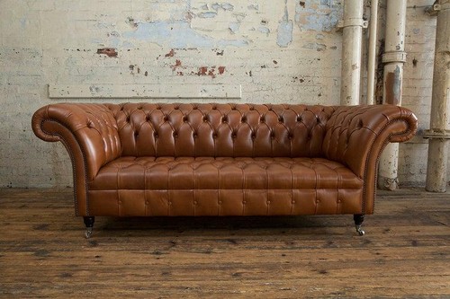 Antik braune chesterfield - braune,