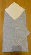 Einschlag-BabyDecke Kuscheldecke Schmusedecke -Hellblau/Weiß Nicky ca.75x75cm