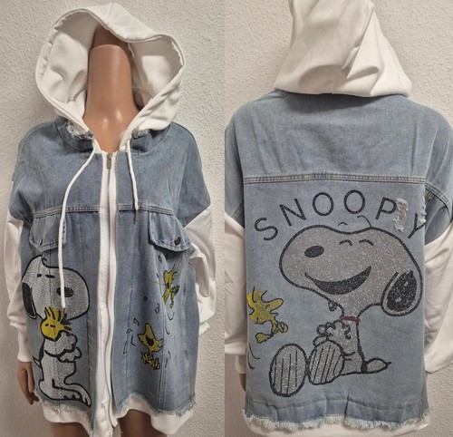 Snoopy glitzer jeansjacke - snoopy,