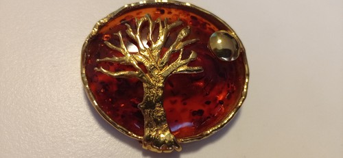 Brosche anstecknadel bernstein - anstecknadel,