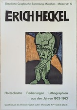 Poster Plakat - Erich Heckel - Staatliche Graphische Sammlung München 60er Jahre