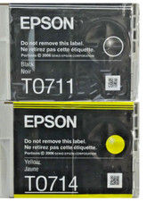 Epson T0714 Gelb T0711 Schwarz Tintenpatrone für Stylus  D78 D92 DX4000 DX4050