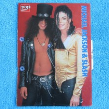 Michael Jackson Slash Guns N Roses Mini POSTER POP ROCKY 1 Seite 1990er