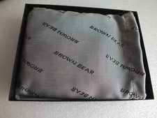 Herren Geldbörse Leder - Brown Bear  - Portemonnaie  Querformat - Schwarz - BX 2