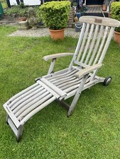 GARPA Deckchair, Liegestuhl, Teak, mit Auflage