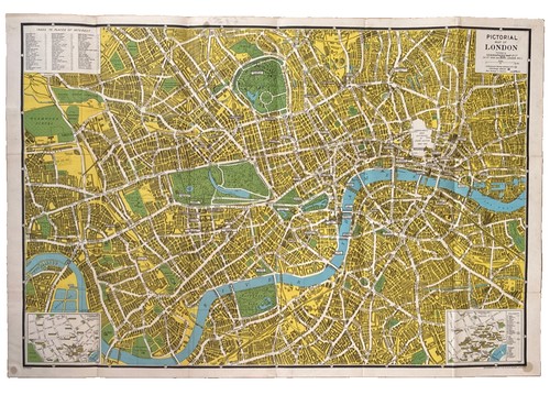 Vintage 1940s pictorial map - vintage,