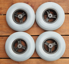 4 Stk. Rollator Rollstuhl Räder - 200x50 (8x2) - Rolko PU Rad mit Kugellagern