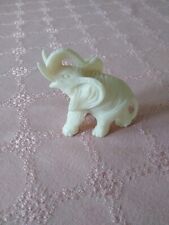 kleiner dekorativer  Elefant Resin Kunstharz beige/ecru