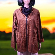 Chice Jacke - Wildlederimitat - Braun/Schwarz Gr. 40