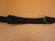 Damen Gürtel, Dunkelblau, Leder, 82 cm mit Schnalle