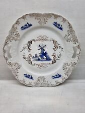 RAR top antik Kuchenteller Teller Porzellan Delfts Windmühle Delfter Motiv