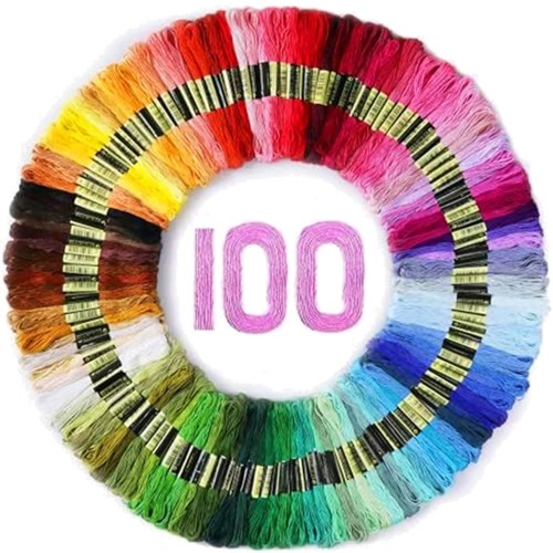 100 farben stickgarn set - farben,
