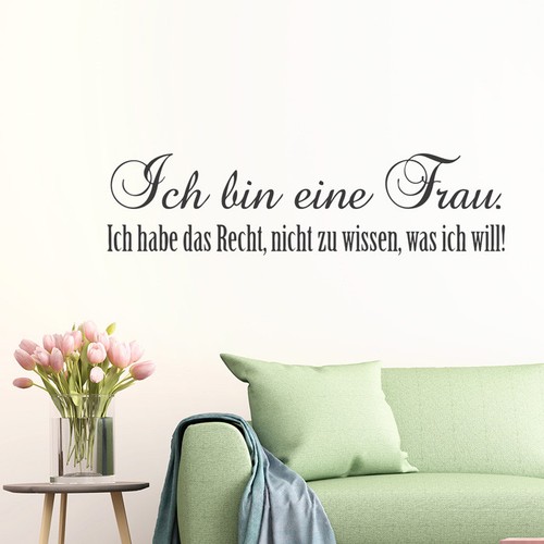 Wandtattoo spruch ich bin - wandtattoo, "ich