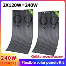 Flexibel Solarmodul 240W Solarpanel Monokristallin für  Balkonkraftwerk Wohnmobi