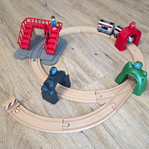 Holzeisenbahn set mit - set,