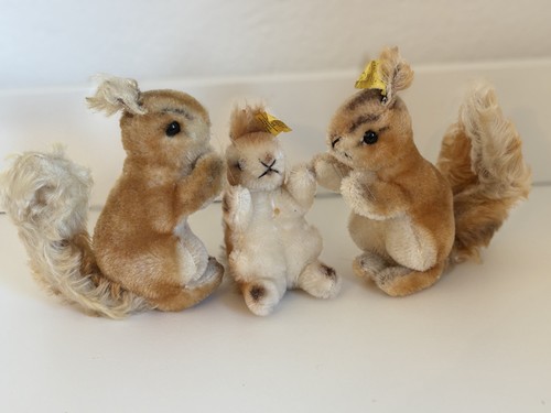 Steiff eichhörnchen - 3x,