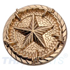 Concho #001  25mm Gold Western