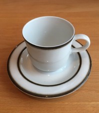 Espressotasse mit Untertasse der Firma WINTERLING, weiß-braun, sehr gepflegt