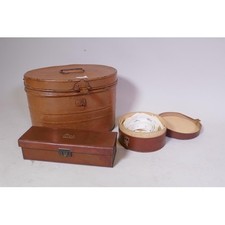 Antike bemalte Hutdose mit