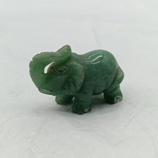 geschnitzte Figur aus Jade , China , Antik , Elefant -  43 Gramm 