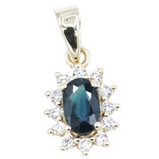 Anhänger mit echtem Saphir