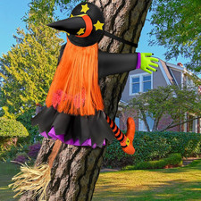 Halloween Deko Crashing Witch