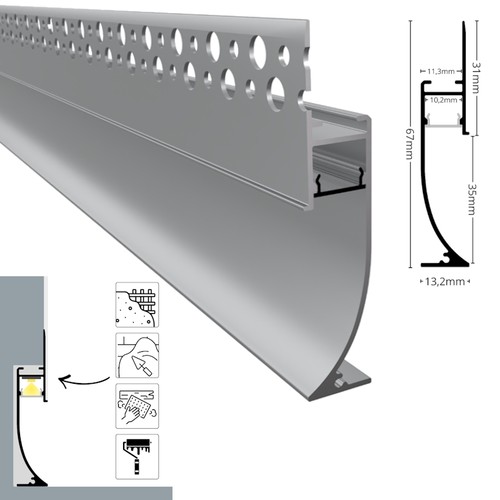 Alu profil trockenbau einbau - alu,