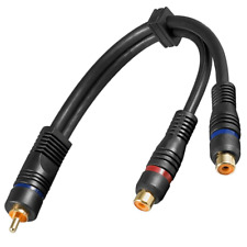 Y-Kabel Y Adapter Verteiler Weiche Subwooferkabel Cinch Chinch RCA Kabel, 20 cm
