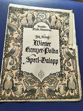 Salon-Orchester Noten.  Klavier Wiener Creuzer Polka u. Sperl Galopp sowie Lied