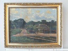 Jugendstilrahmen - vergoldetes Ornament - mit Ölbild auf Leinwand