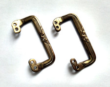 2 Stück alte Griffe Messing klein Schubladengriffe