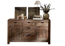 Kommode sideboard grau - sideboard, natur