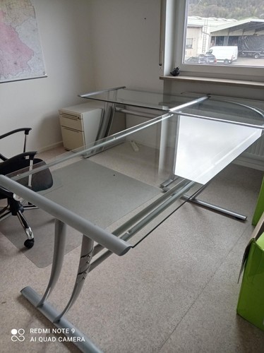 Eckschreibtisch glas gebraucht - eckschreibtisch-glas,