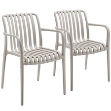 Gartenstühle Alcudia, wetterfest, stapelbar  Balkonstühle taupe B-Ware