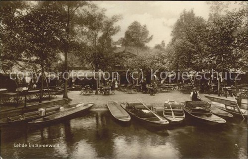 Lehde ufer boote spreewald - ufer,