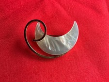 Brosche goldfarben Mond mit