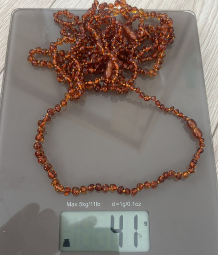 Baltic amber necklace lot 41g - amber,