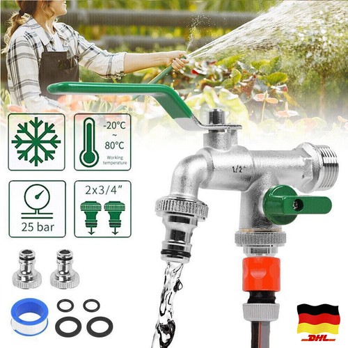 Doppel wasserhahn garten - wasserhahn, 1/2