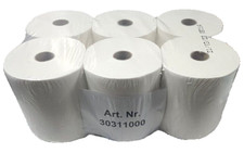 6 Handtuchrollen 3-lagig weiß