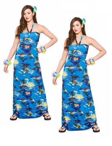 Hawaii party maxikleid damen - hawaii,