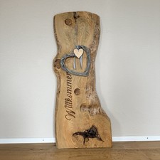 Willkommen Schild aus Holz, Deko, Eingangsbereich, Haustür 