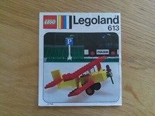 LEGO - Flyer / Faltblatt - Bauanleitung 613 - Flugzeug - Legoland 1974
