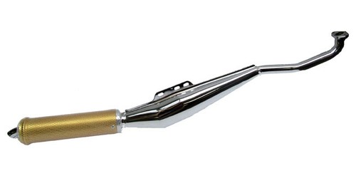 Rennauspuff biturbo chrom - biturbo, puch